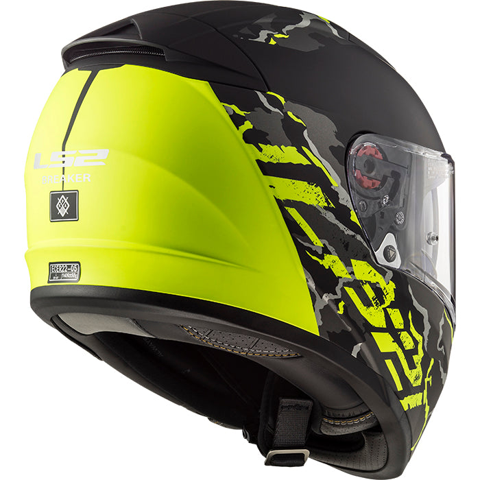 LS2 FF390 Breaker Feline Full Face Helmet Matt Black / Hi-Viz Yellow