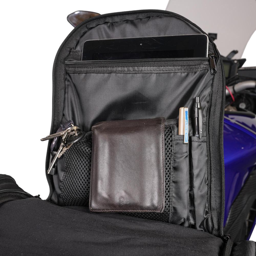 BikeTek Urbano Motorcycle Tail Pack Black  - FREE UK Shipping, FREE 365 Day Returns | Moto Central