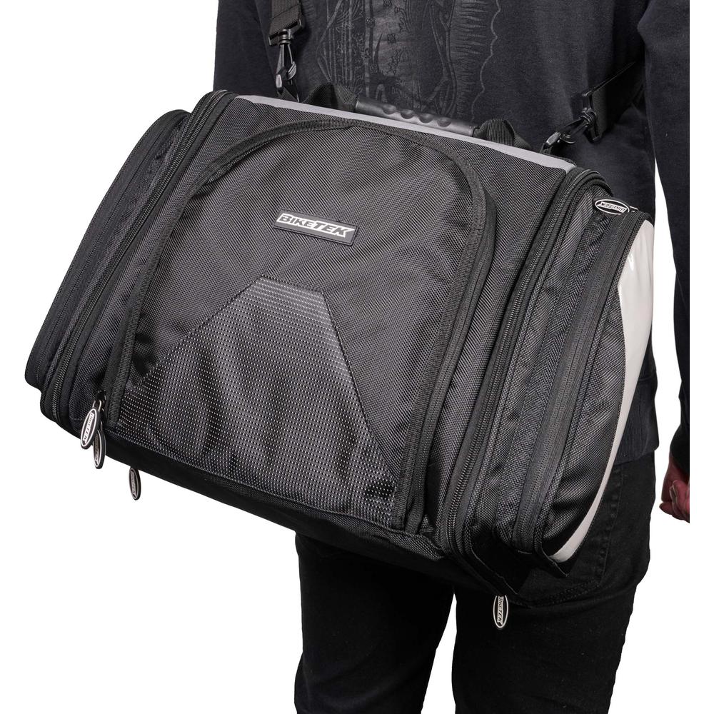 BikeTek Urbano Motorcycle Tail Pack Black  - FREE UK Shipping, FREE 365 Day Returns | Moto Central