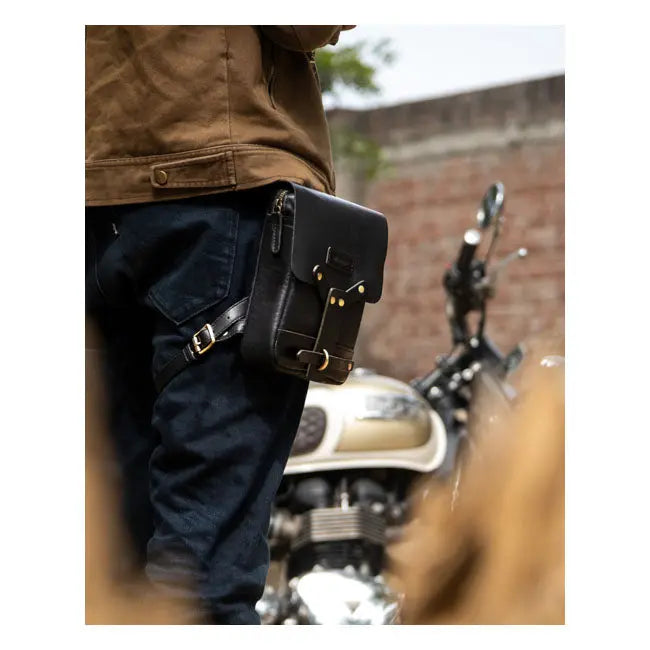 Trip Machine Universal Thigh Bag / Leg Bag Black  - FREE UK Shipping, FREE 365 Day Returns | Moto Central