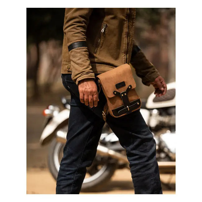 Trip Machine Universal Thigh Bag / Leg Bag Tobacco Brown  - FREE UK Shipping, FREE 365 Day Returns | Moto Central