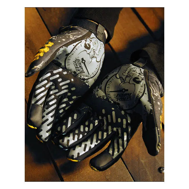 Lethal Threat Grease Monster Textile Gloves  - FREE UK Shipping, FREE 365 Day Returns | Moto Central