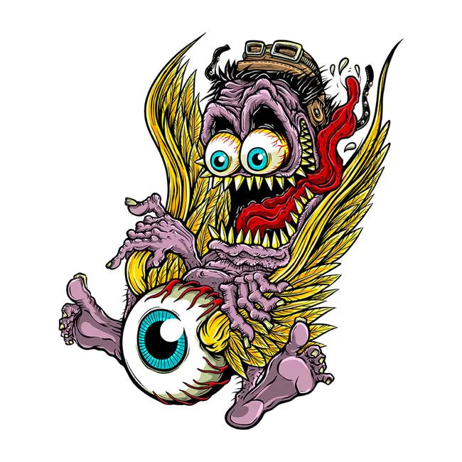 Lethal Threat Monster Flying Eyeball Sticker  - FREE UK Shipping, FREE 365 Day Returns | Moto Central