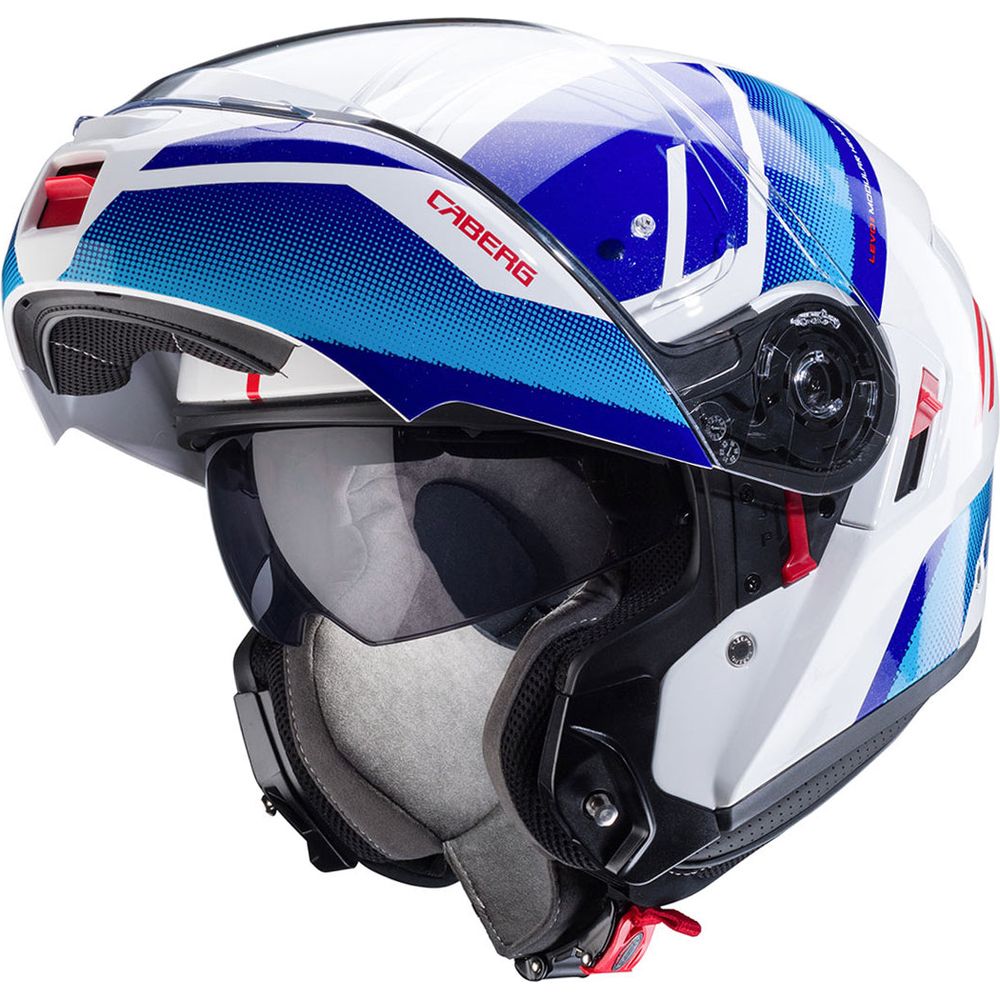 Caberg Levo X Manta Flip-Up Helmet White / Blue / Red