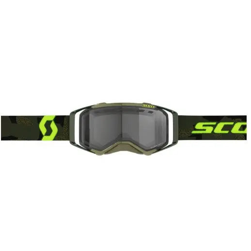 Scott Prospect Enduro Goggles Kaki Green / Neon Yellow / Light Sensitive Grey  - FREE UK Shipping, FREE 365 Day Returns | Moto Central