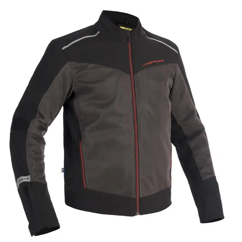 Lindstrands Delsbo Textile Jacket Black / Grey  - FREE UK Shipping, FREE 365 Day Returns | Moto Central