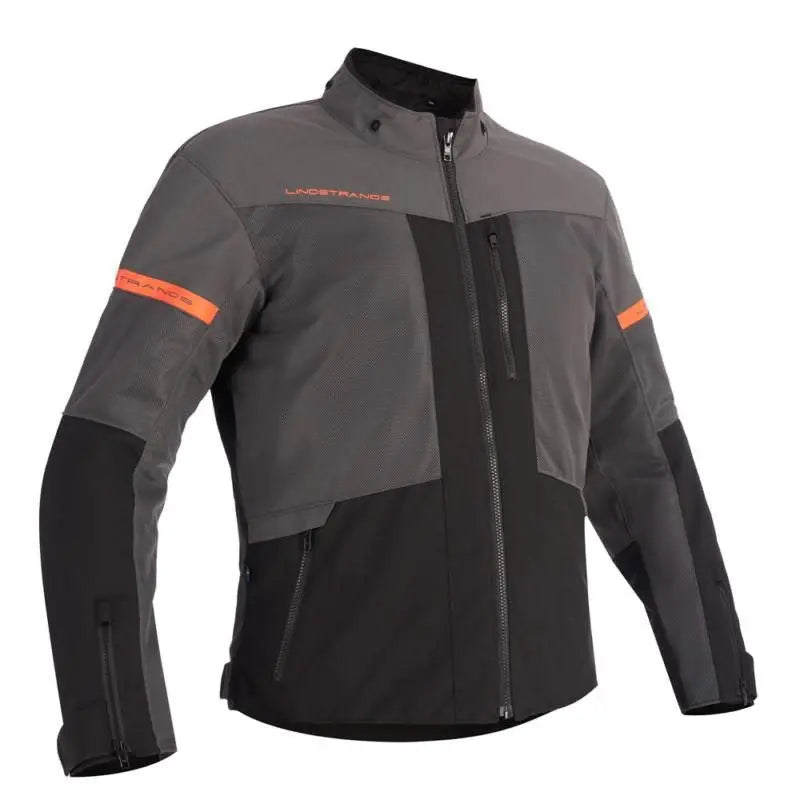 Lindstrands Rexbo V2 Textile Jacket Grey / Red  - FREE UK Shipping, FREE 365 Day Returns | Moto Central