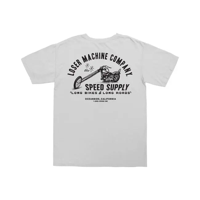 Loser Machine Long Roads T-Shirt White  - FREE UK Shipping, FREE 365 Day Returns | Moto Central