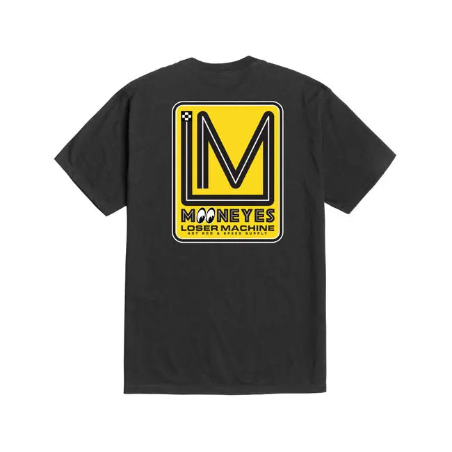 Loser Machine X Mooneyes Race Track T-Shirt Black  - FREE UK Shipping, FREE 365 Day Returns | Moto Central