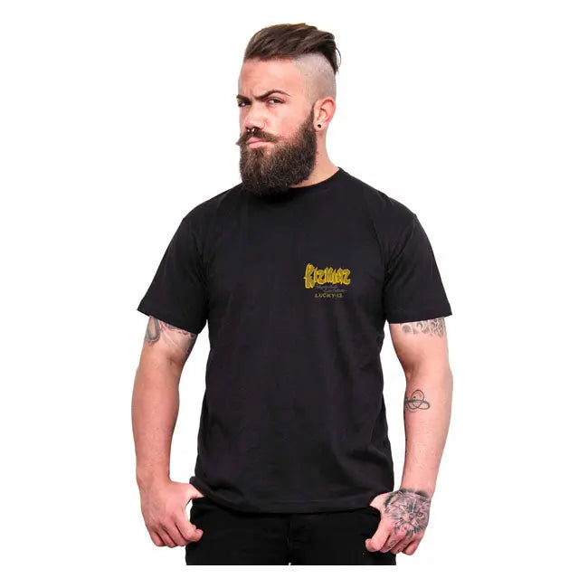 Lucky 13 Kizmias T-Shirt Black  - FREE UK Shipping, FREE 365 Day Returns | Moto Central