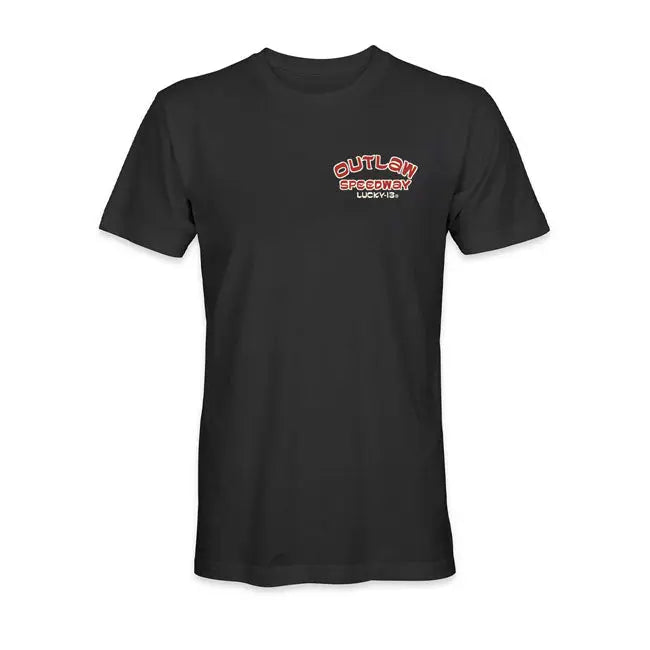 Lucky 13 Outlaw Speedway T-Shirt Black  - FREE UK Shipping, FREE 365 Day Returns | Moto Central