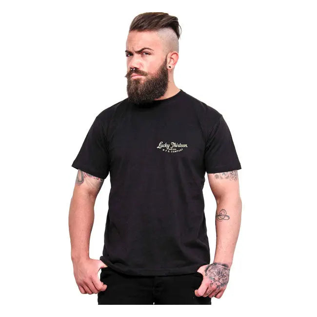 Lucky 13 Something Righteous T-Shirt Black  - FREE UK Shipping, FREE 365 Day Returns | Moto Central