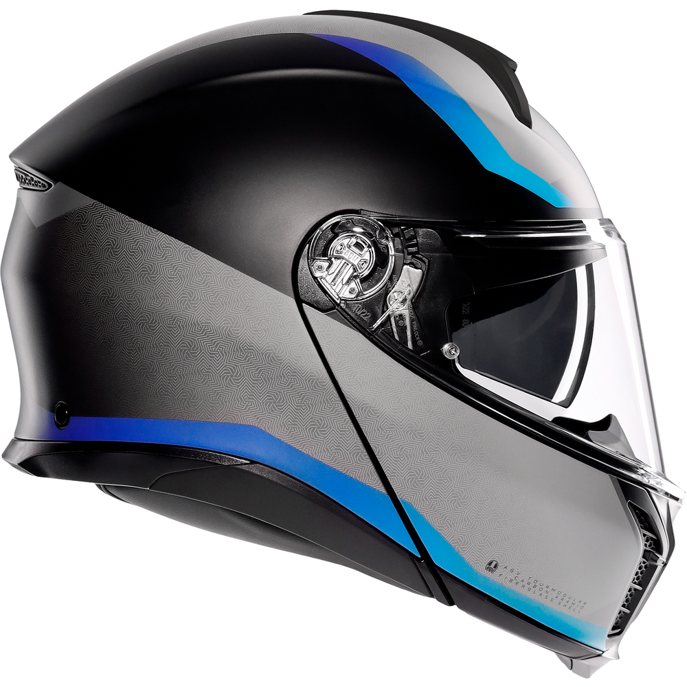 AGV Tour Modular Stray Flip-Up Helmet Matt Black / Grey / Blue