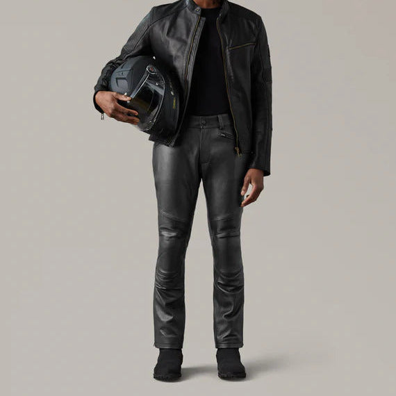 Belstaff McGregor Leather Trouser Black - FREE UK Shipping, FREE 365 Day Returns | Moto Central