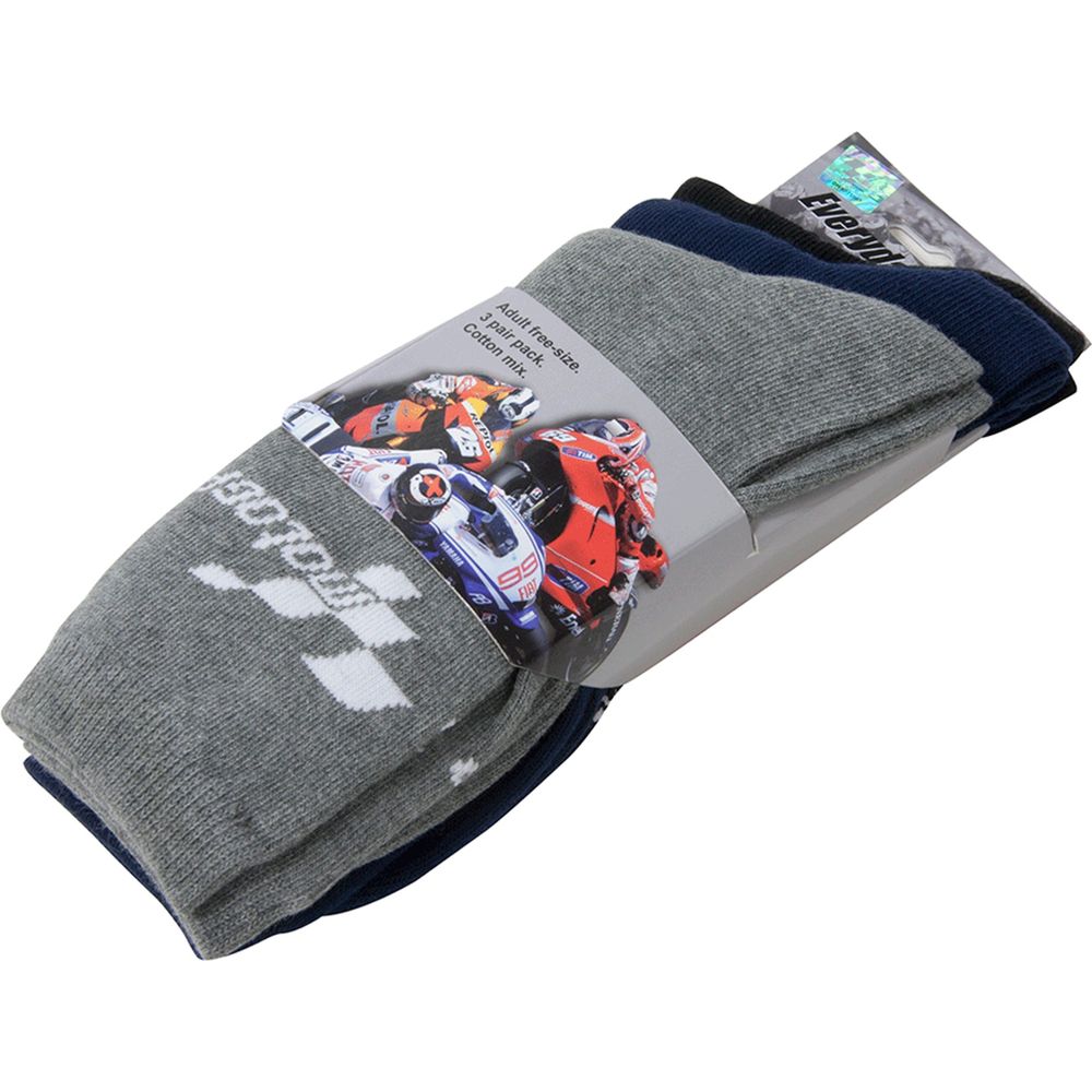 MotoGP Everyday Socks White - Pack Of 3