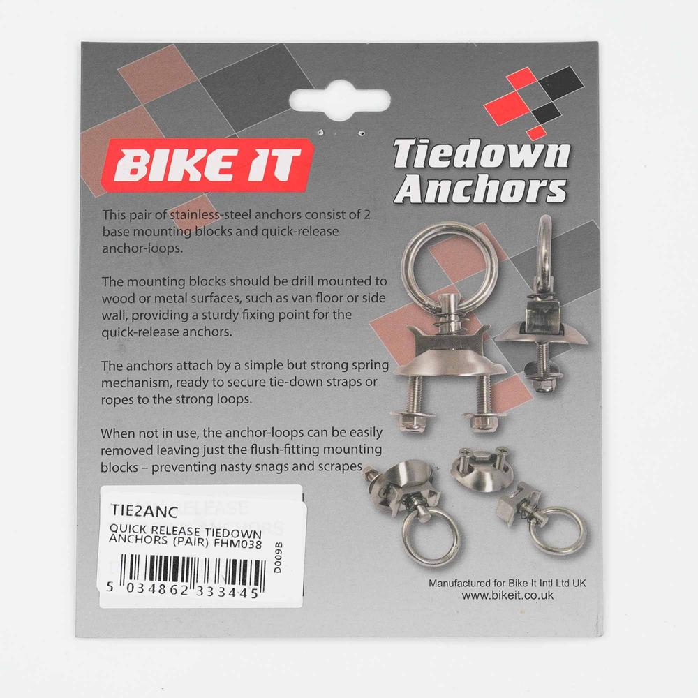 Bike It Quick Release Tiedown Anchors - FREE UK Shipping, FREE 365 Day Returns | Moto Central