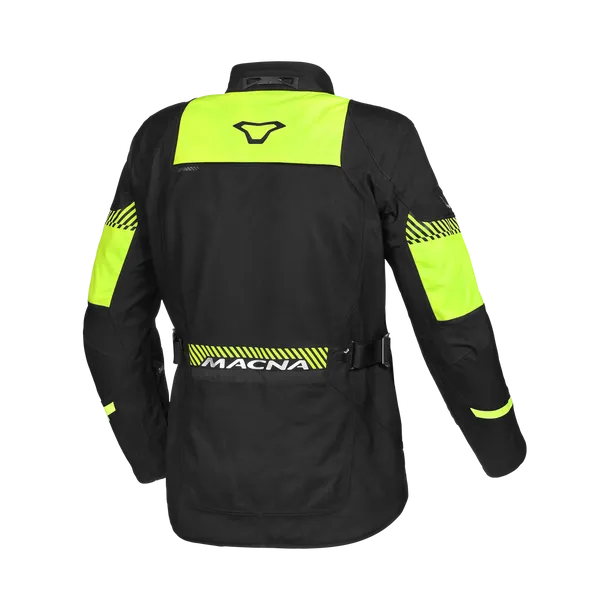 Macna Aspire Textile Jacket Black / Fluo Yellow - FREE UK Shipping, FREE 365 Day Returns | Moto Central