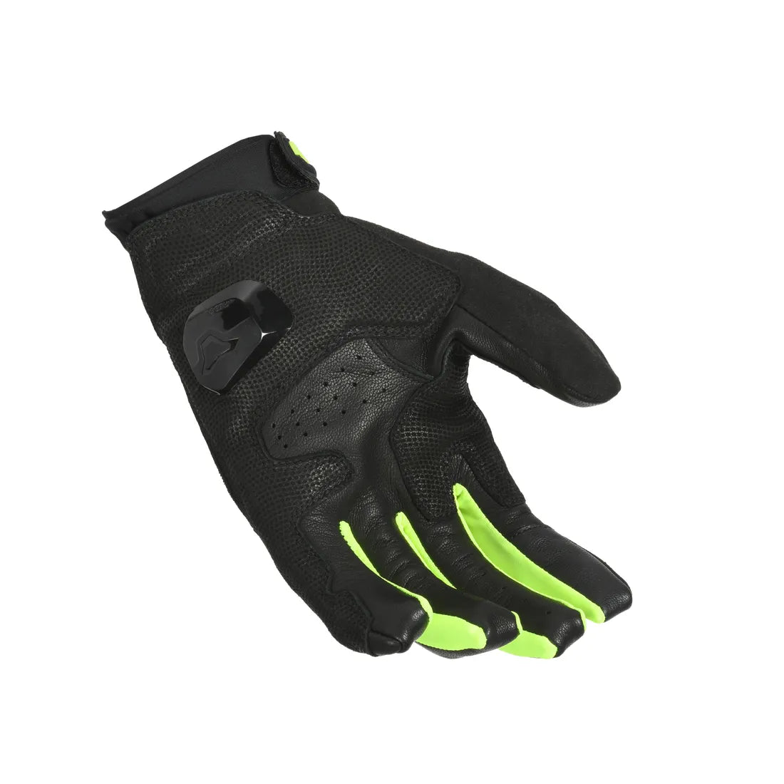 Macna Assault 2.0 Short Textile Gloves Black / Fluo Yellow - FREE UK Shipping, FREE 365 Day Returns | Moto Central