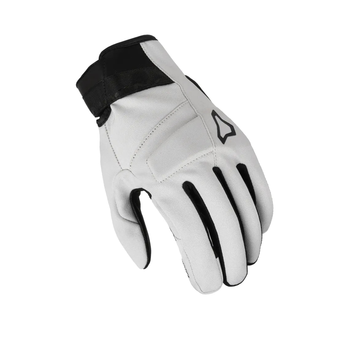 Macna Astrill Short Leather / Textile Gloves Light Grey / Black - FREE UK Shipping, FREE 365 Day Returns | Moto Central