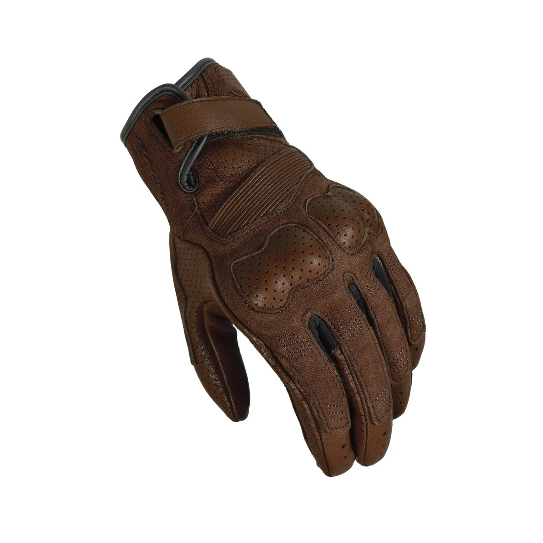 Macna Bold Leather Gloves Dark Brown - FREE UK Shipping, FREE 365 Day Returns | Moto Central