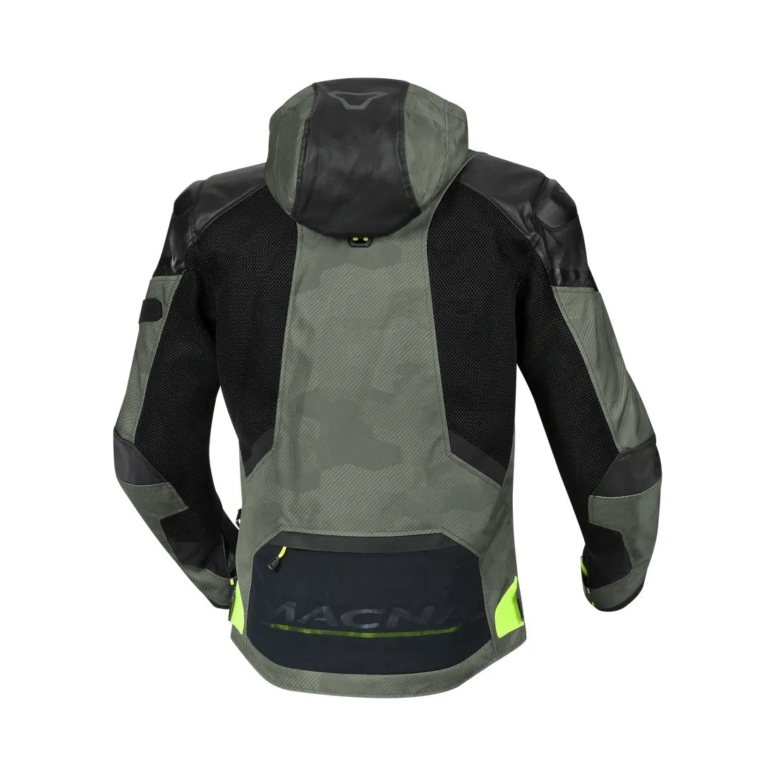 Macna Bradical Textile Jacket Green / Black / Fluo Yellow - FREE UK Shipping, FREE 365 Day Returns | Moto Central