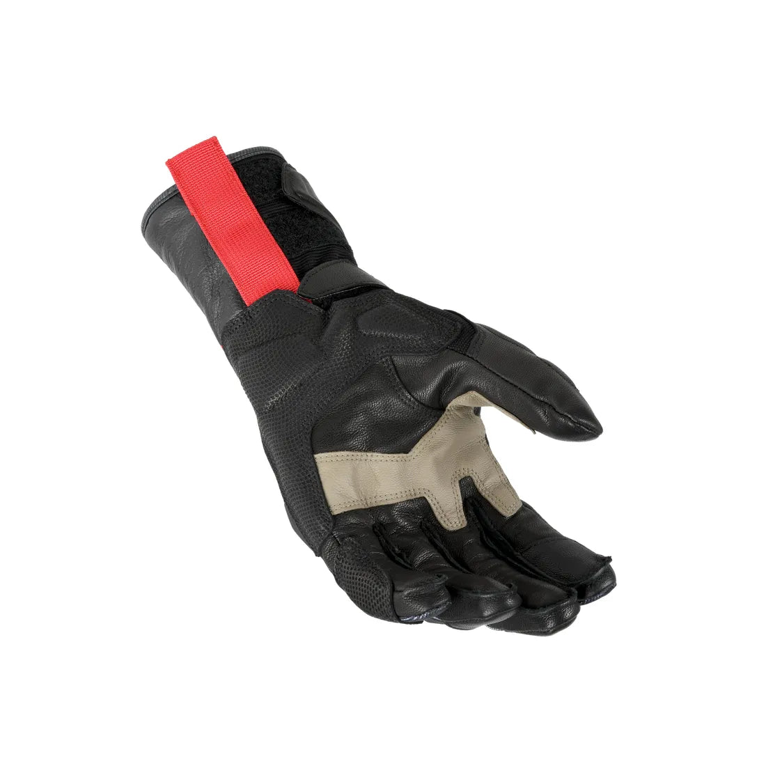 Macna Brawler RTX Textile Gloves Taupe / Red / Black - FREE UK Shipping, FREE 365 Day Returns | Moto Central