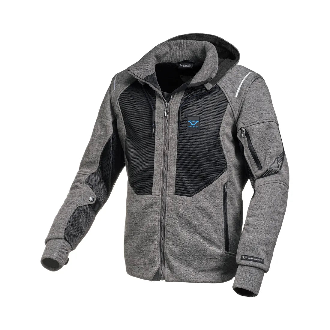 Macna Breeze Hoodie Dark Grey / Black - FREE UK Shipping, FREE 365 Day Returns | Moto Central