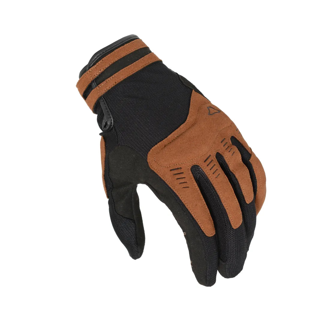 Macna Darko Short Textile Gloves Brown - FREE UK Shipping, FREE 365 Day Returns | Moto Central