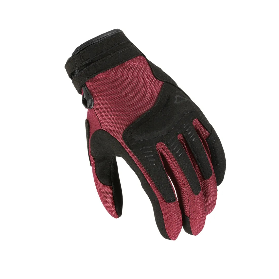 Macna Darko Ladies Textile Gloves Bordeaux / Black - FREE UK Shipping, FREE 365 Day Returns | Moto Central