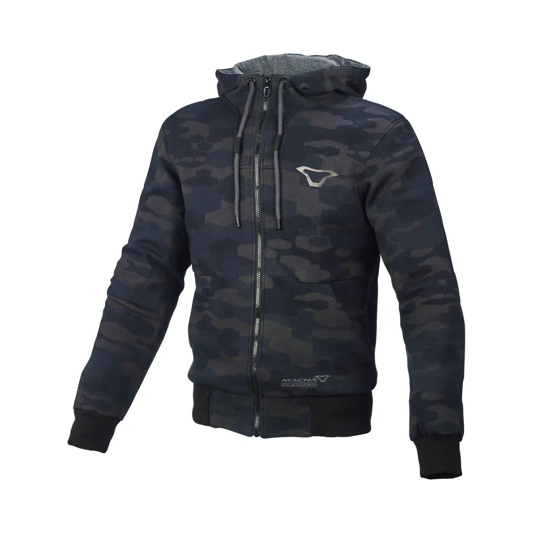 Macna Nuclone Hoodie Black / Grey Camo - FREE UK Shipping, FREE 365 Day Returns | Moto Central