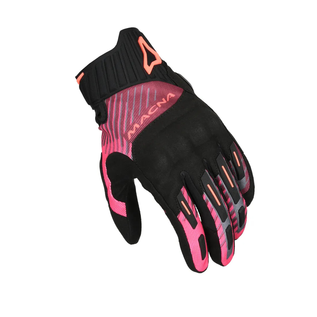 Macna Octar 2.0 Ladies Textile Gloves Black / Bordeaux / Pink - FREE UK Shipping, FREE 365 Day Returns | Moto Central