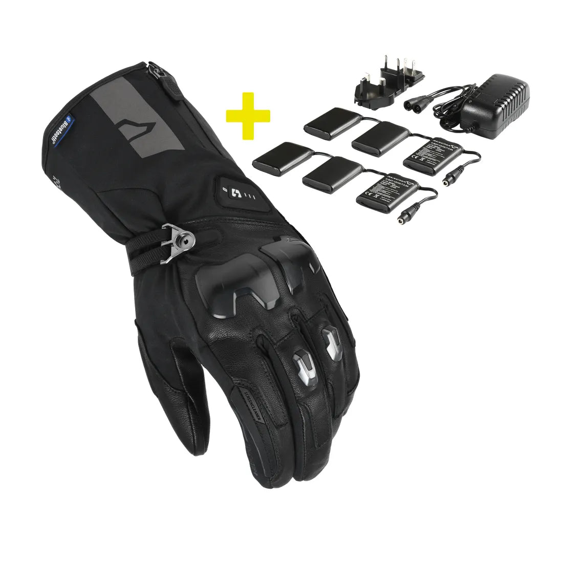 Macna Progress 2.0 RTX DL Heated Gloves With 12V 3A Kit Black