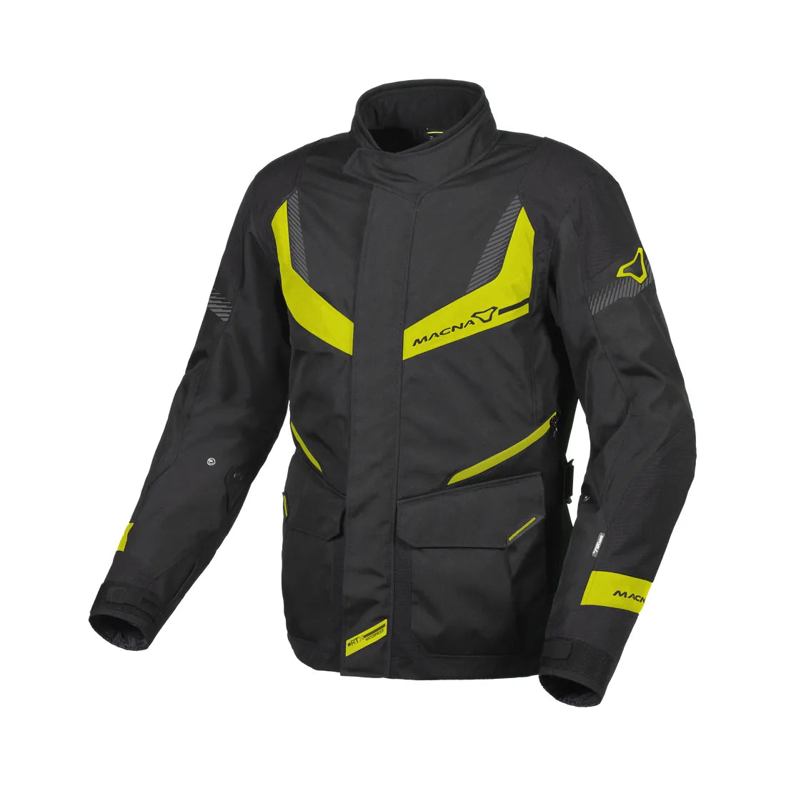 Macna Rancher Textile Jacket Black / Fluo Yellow