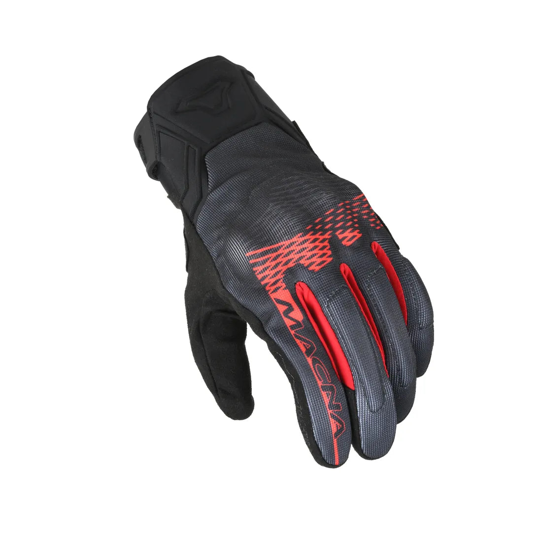 Macna Recon 2.0 Short Textile Gloves Black / Red - FREE UK Shipping, FREE 365 Day Returns | Moto Central