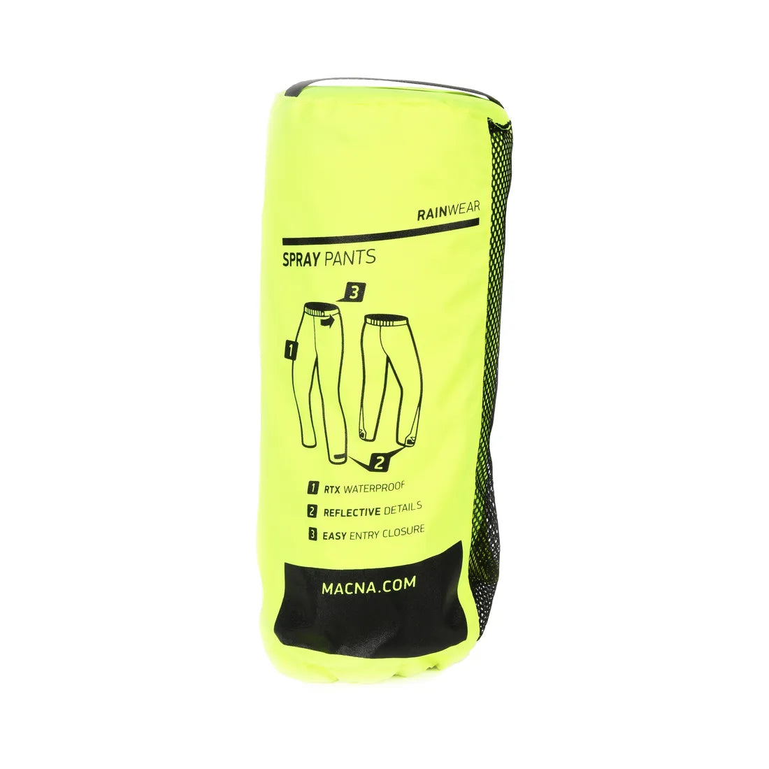 Macna Spray Rain Over Trouser Fluo Yellow - FREE UK Shipping, FREE 365 Day Returns | Moto Central