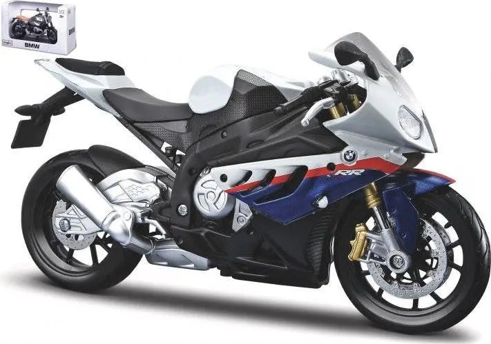 Maisto BMW S1000 RR White / Blue / Red - 1:12 Model - FREE UK Shipping, FREE 365 Day Returns | Moto Central