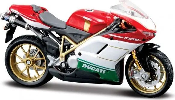 Maisto Ducati 1098S White / Red / Green - 1:18 Model - FREE UK Shipping, FREE 365 Day Returns | Moto Central