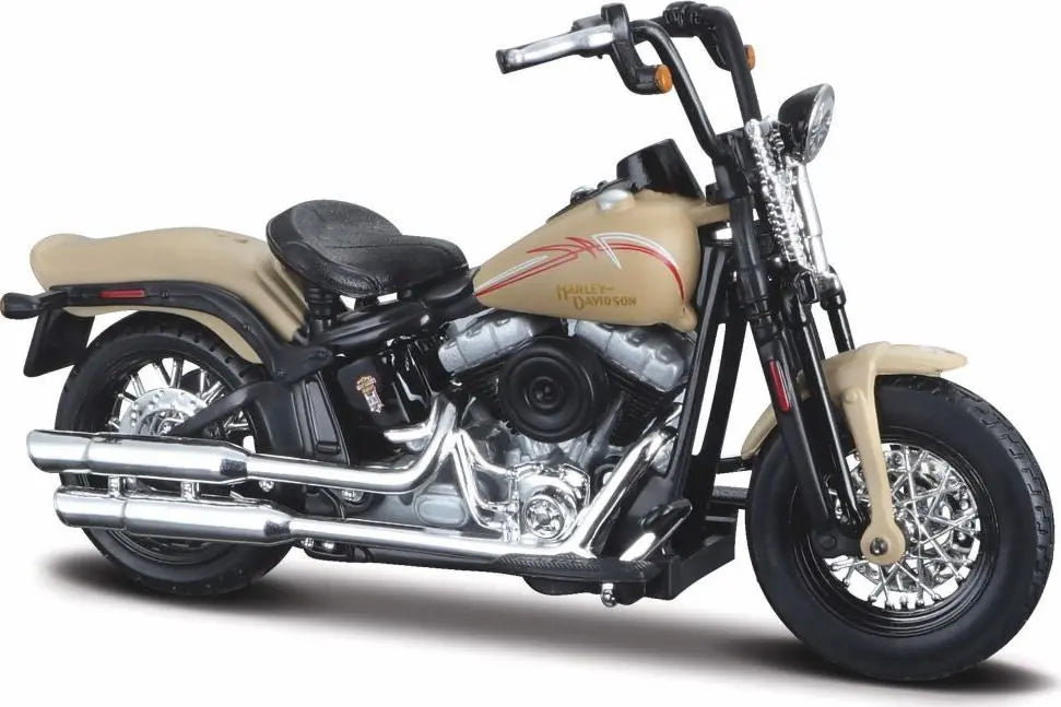 Maisto Harley Davidson FLSTSB Cross Bones 2008 BE Beige - 1:18 Model - FREE UK Shipping, FREE 365 Day Returns | Moto Central