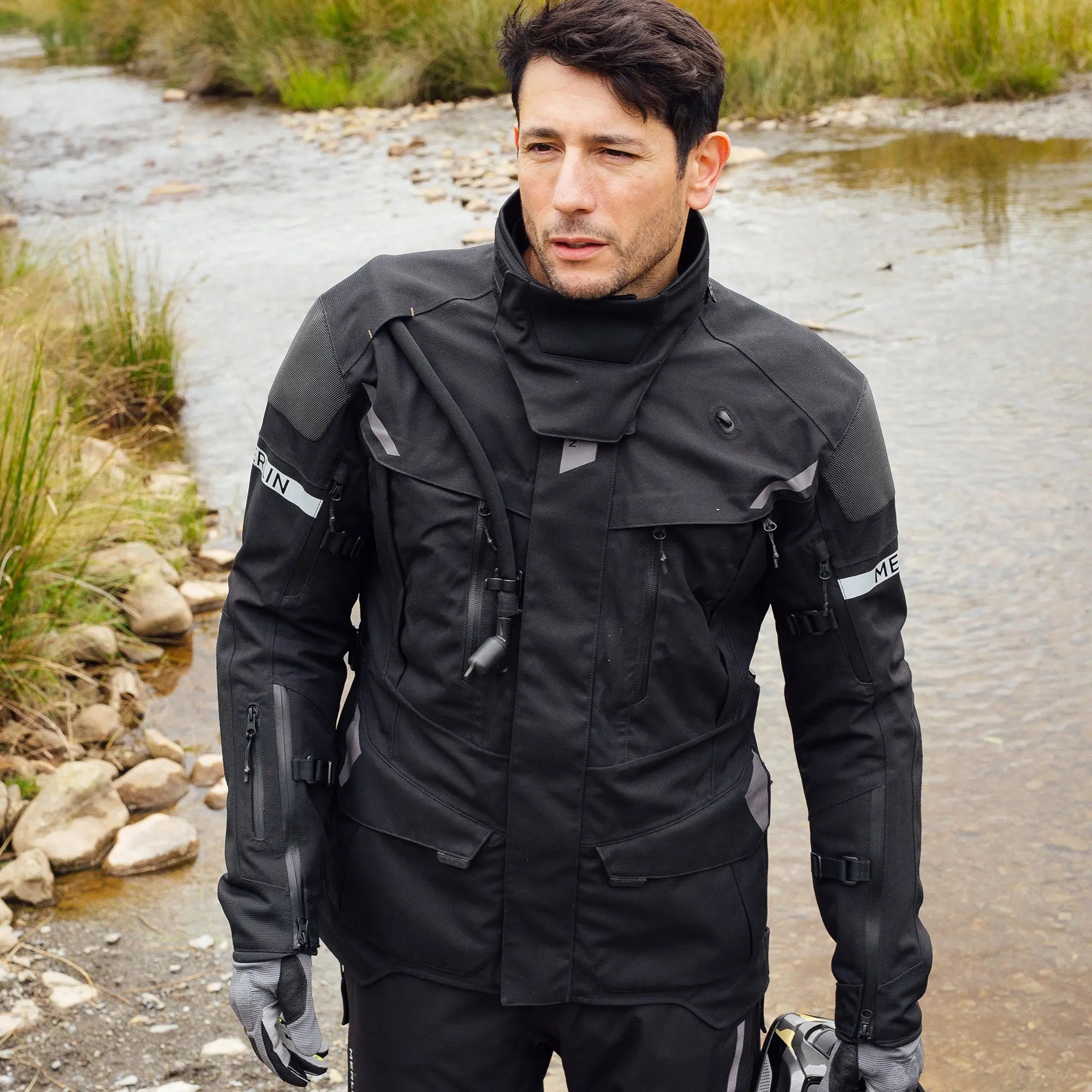 Merlin Akashi Pro D3O Laminated Jacket Black FREE UK Delivery, FREE 365 Day Returns | Moto Central