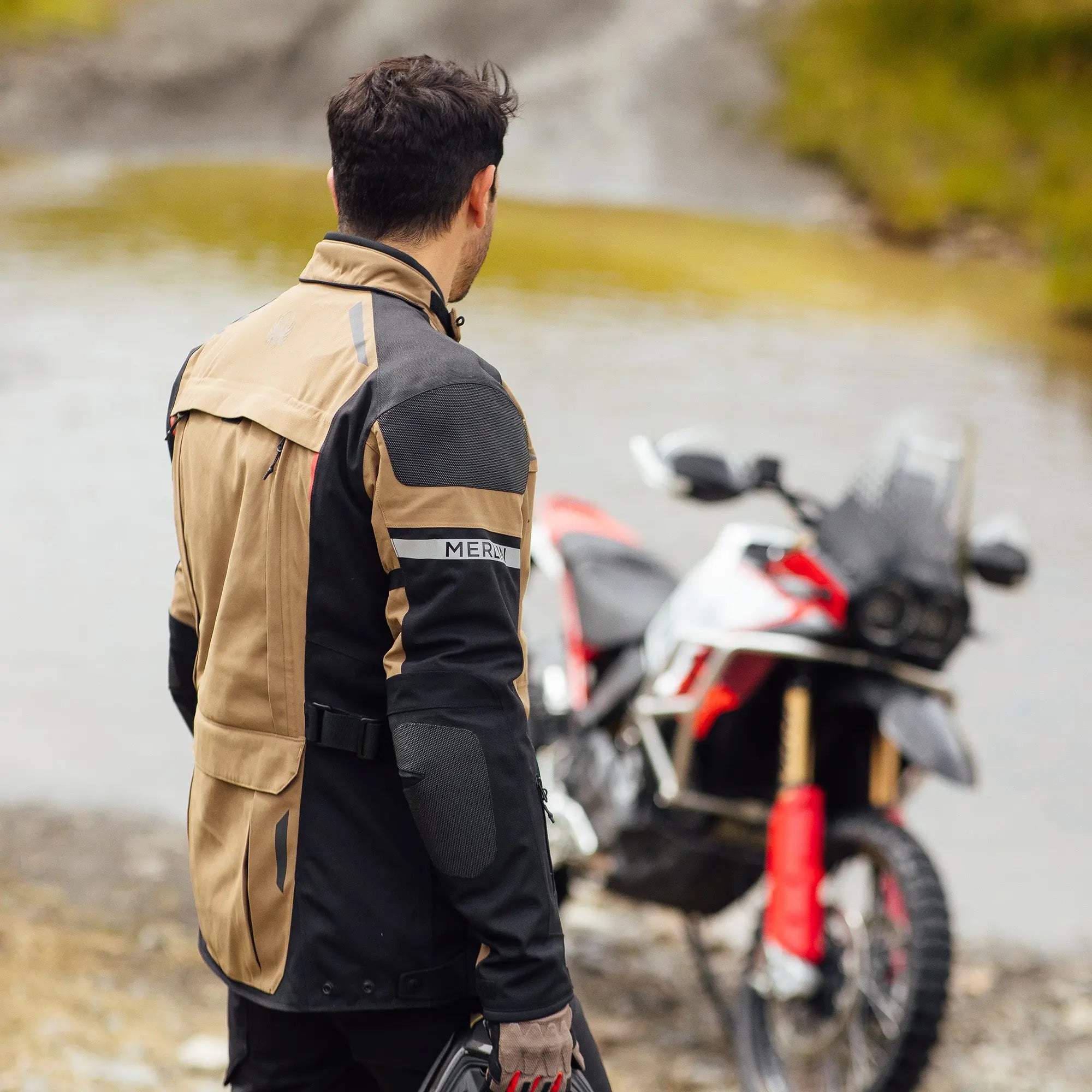 Merlin Akashi Pro D3O Laminated Jacket Desert FREE UK Delivery, FREE 365 Day Returns | Moto Central