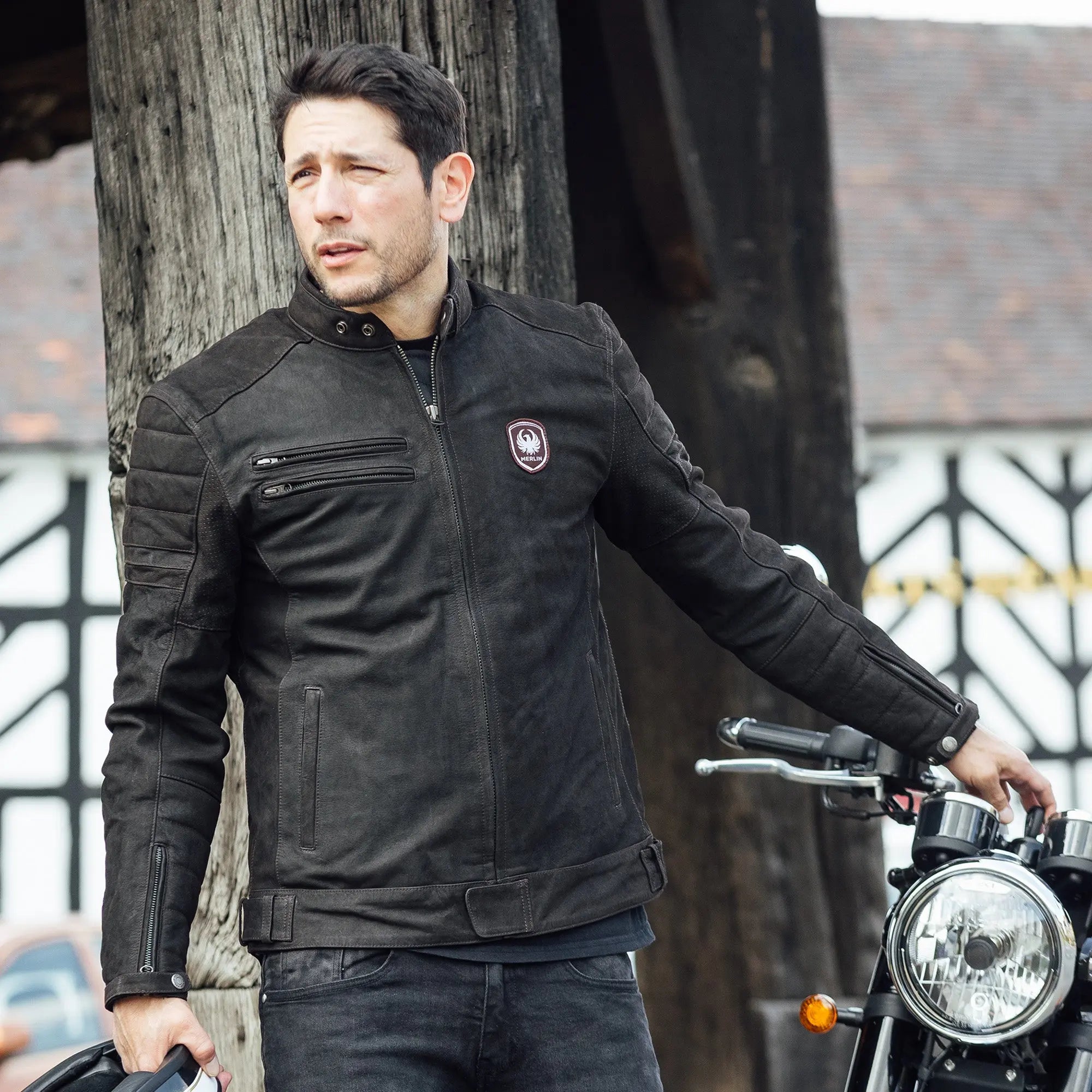 Merlin Alton 2 D3O Leather Jacket Brown FREE UK Delivery, FREE 365 Day Returns | Moto Central