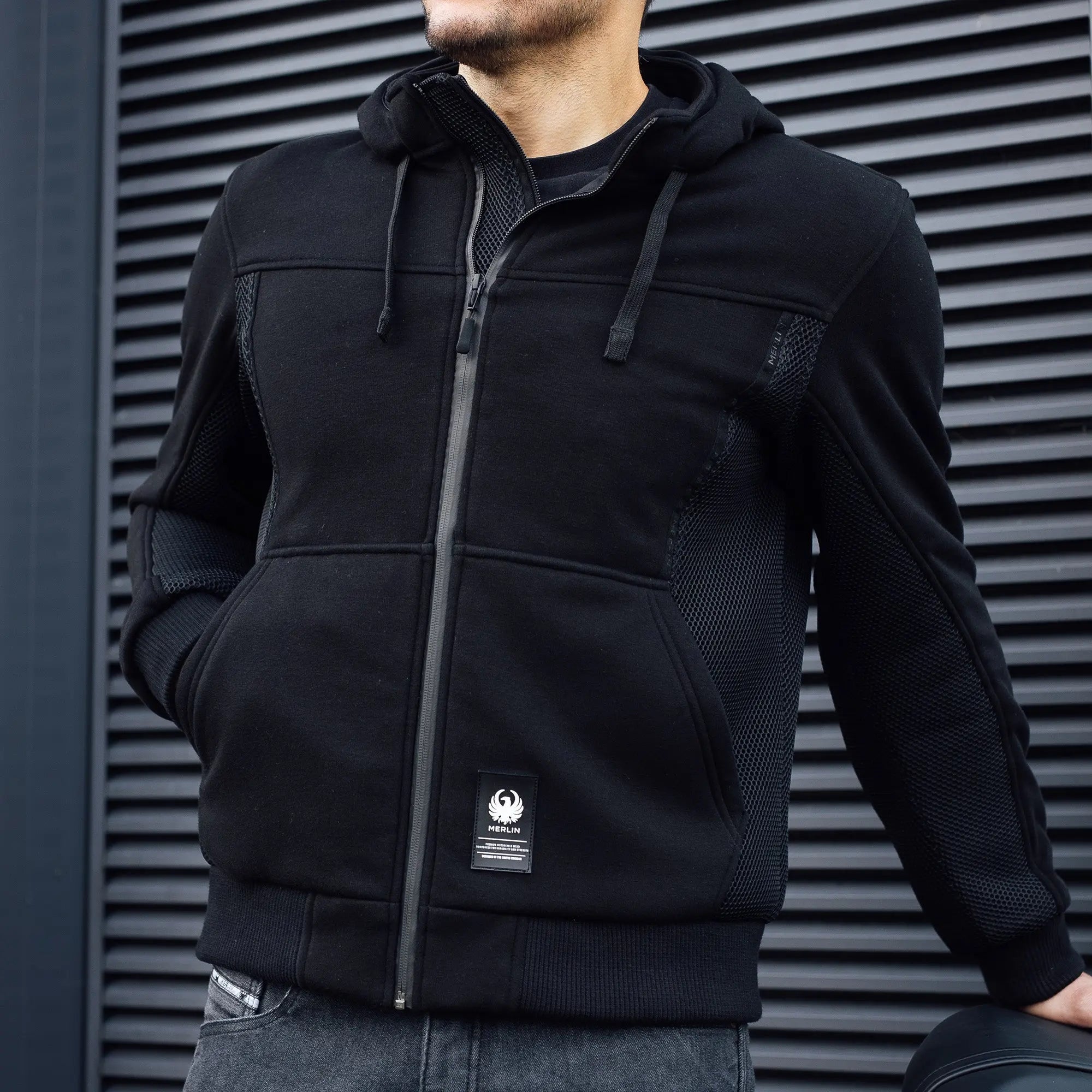 Merlin Brecken D3O Air Mesh Hoody Black FREE UK Delivery, FREE 365 Day Returns | Moto Central