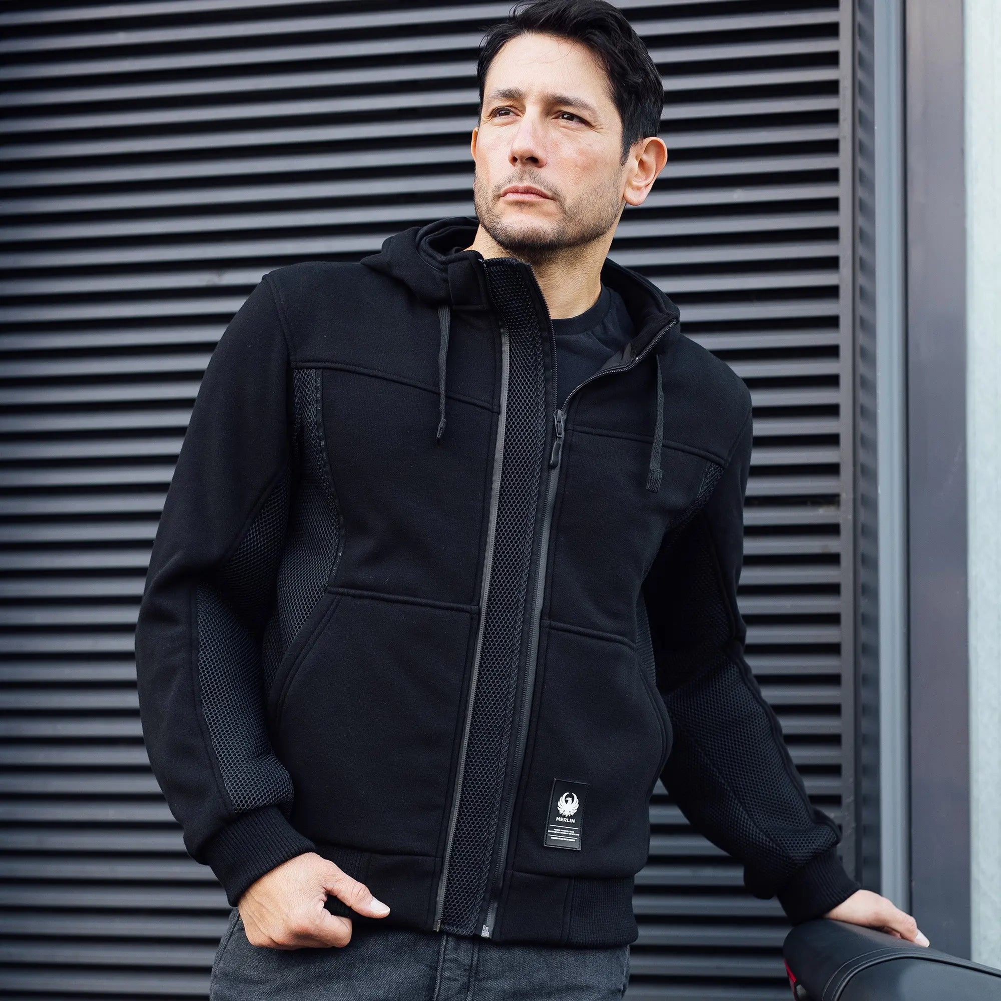 Merlin Brecken D3O Air Mesh Hoody Black FREE UK Delivery, FREE 365 Day Returns | Moto Central