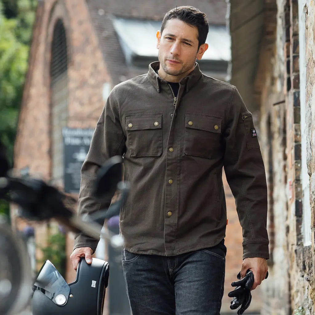 Merlin Brody D3O Single Layer Riding Shirt Brown FREE UK Delivery, FREE 365 Day Returns | Moto Central