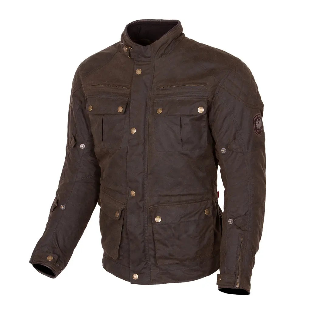 Merlin Yoxall 2 Waxed Cotton Jacket Olive FREE UK Delivery, FREE 365 Day Returns | Moto Central