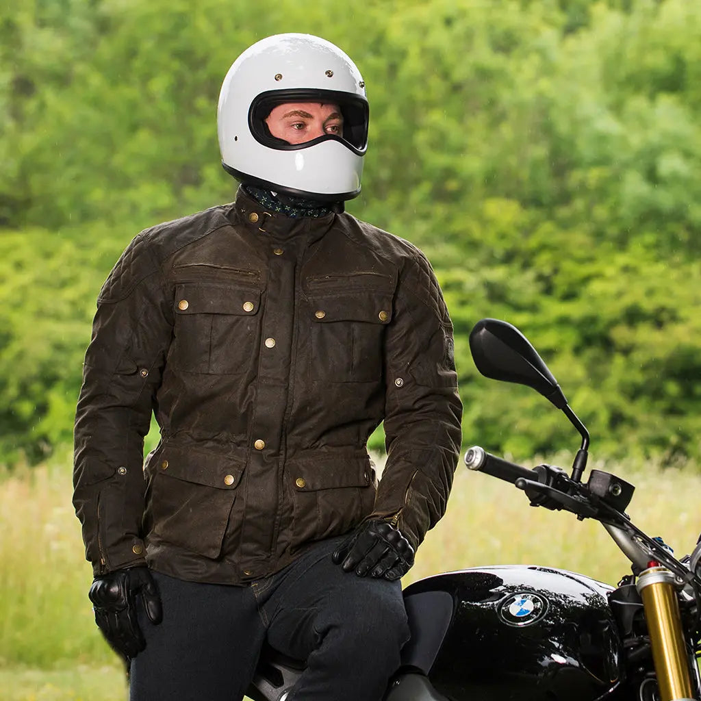 Merlin Yoxall 2 Waxed Cotton Jacket Olive FREE UK Delivery, FREE 365 Day Returns | Moto Central