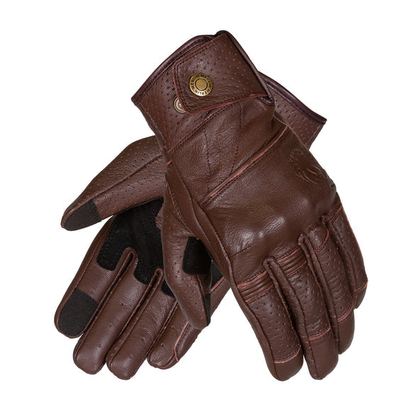 Merlin Legacy Ladies D3O Leather Gloves Dark Brown