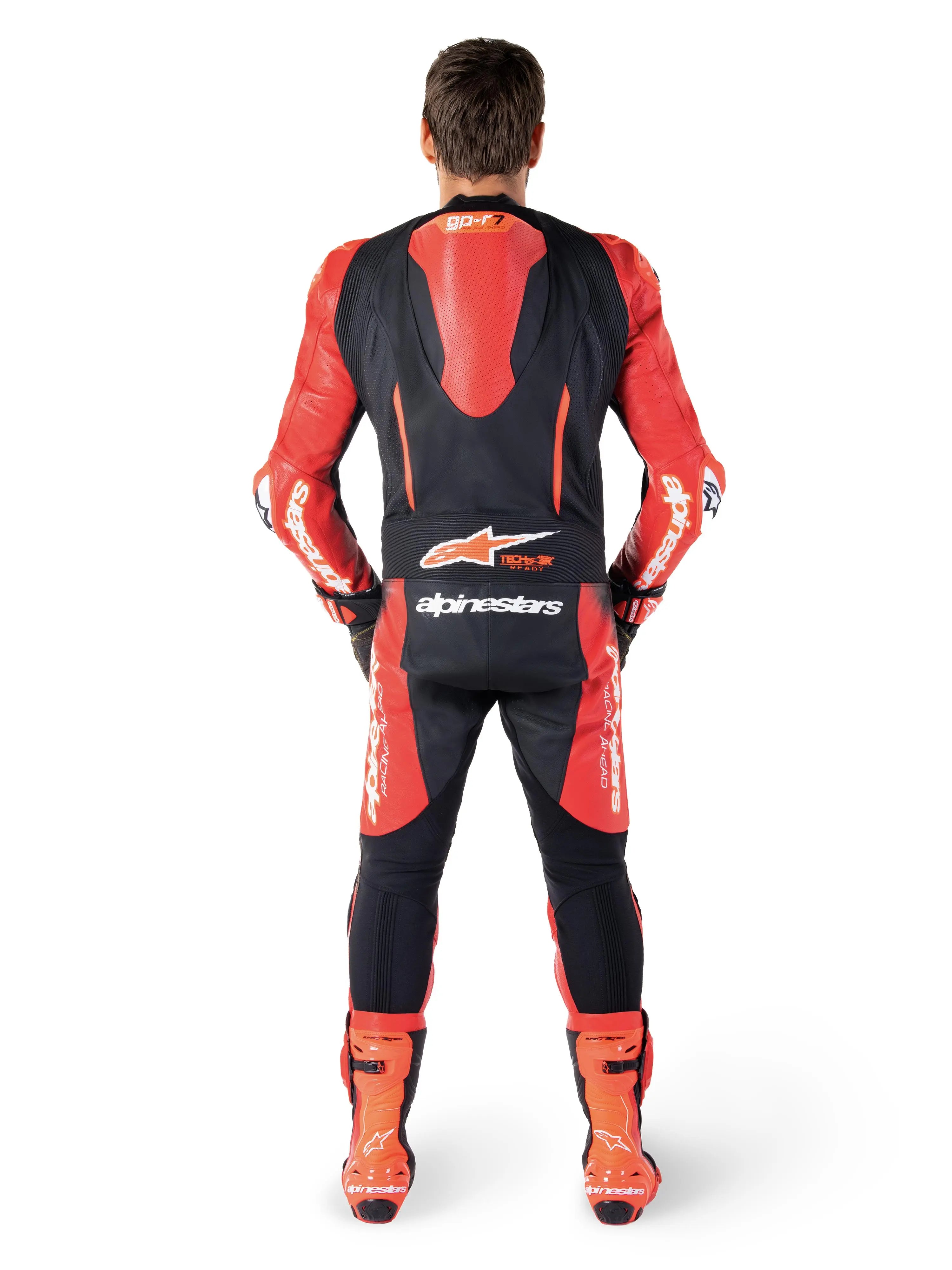 Alpinestars GP-R7 One Piece Leather Suit Black / Mid Red  - FREE UK Shipping, FREE 365 Day Returns | Moto Central