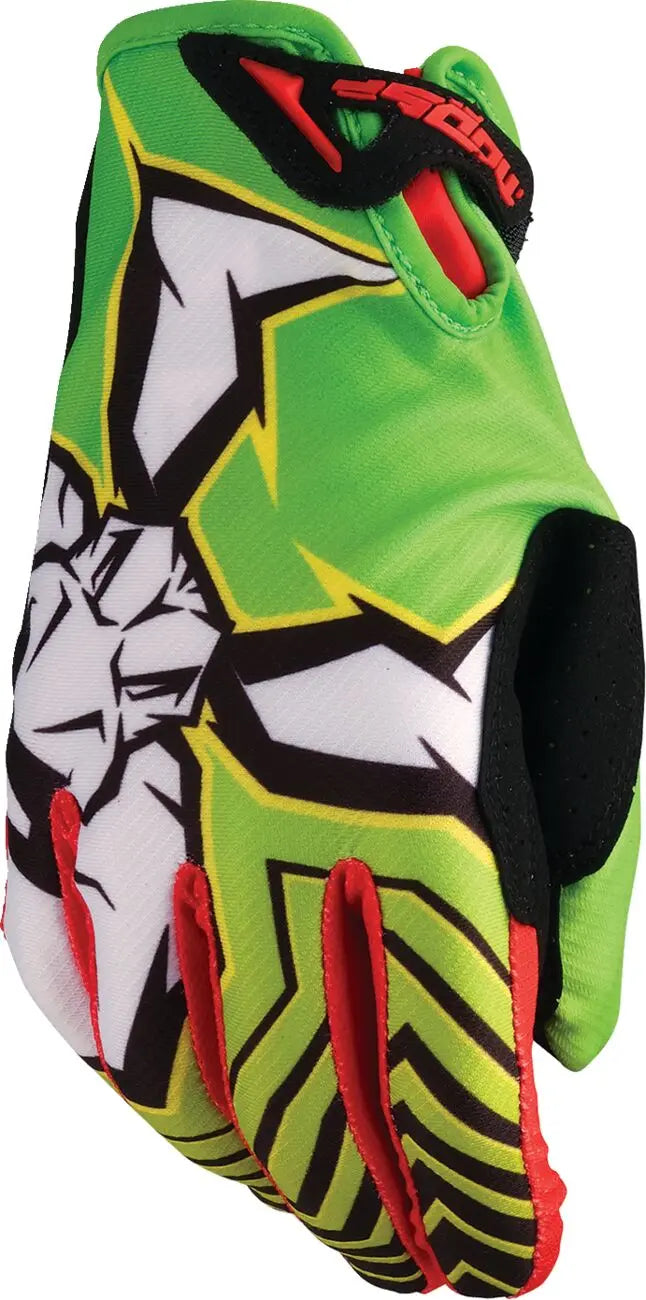 Moose Racing Agroid Pro Gloves Green / Red - FREE UK Shipping, FREE 365 Day Returns | Moto Central