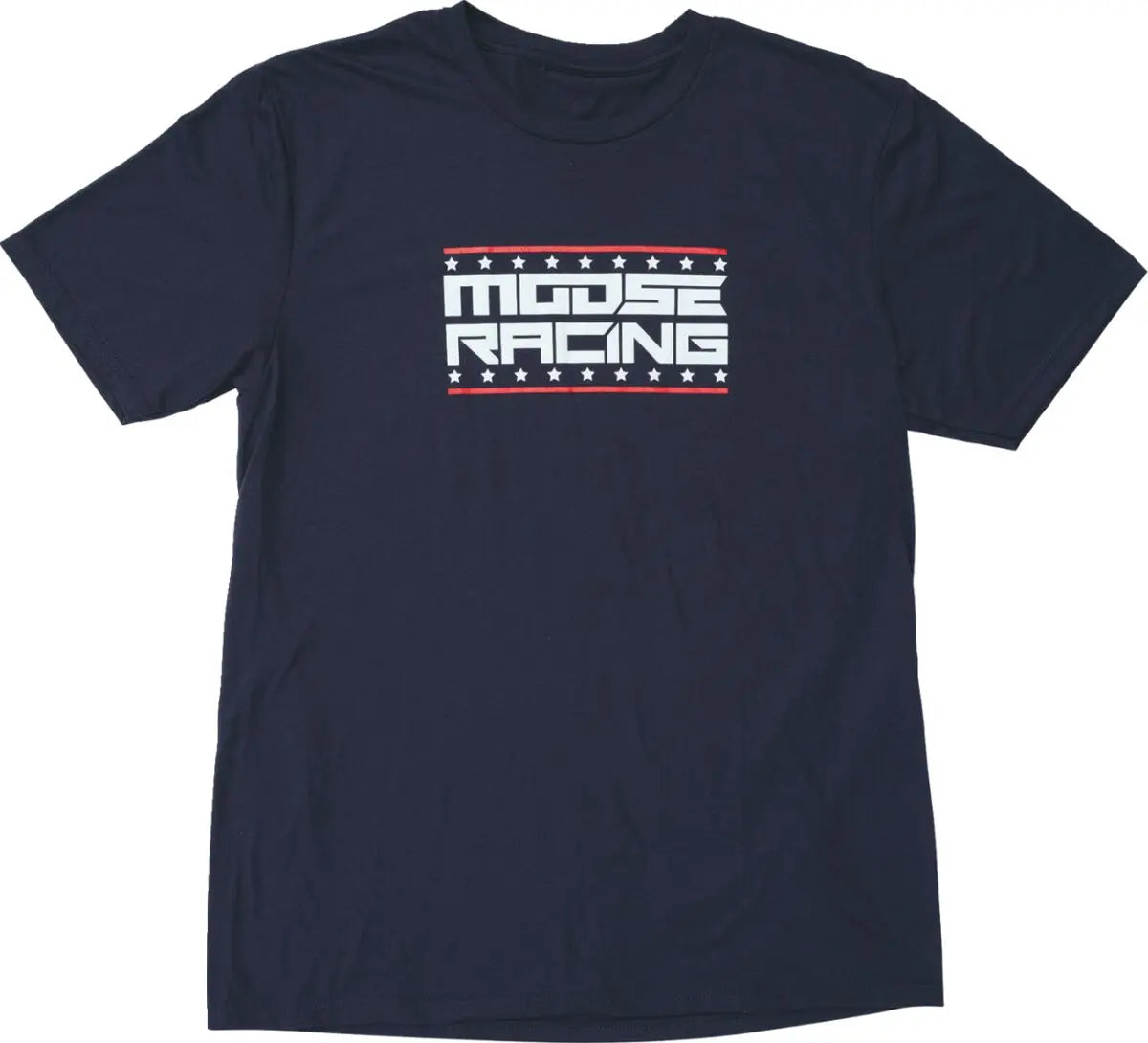 Moose Racing All-American T-Shirt Navy - FREE UK Shipping, FREE 365 Day Returns | Moto Central